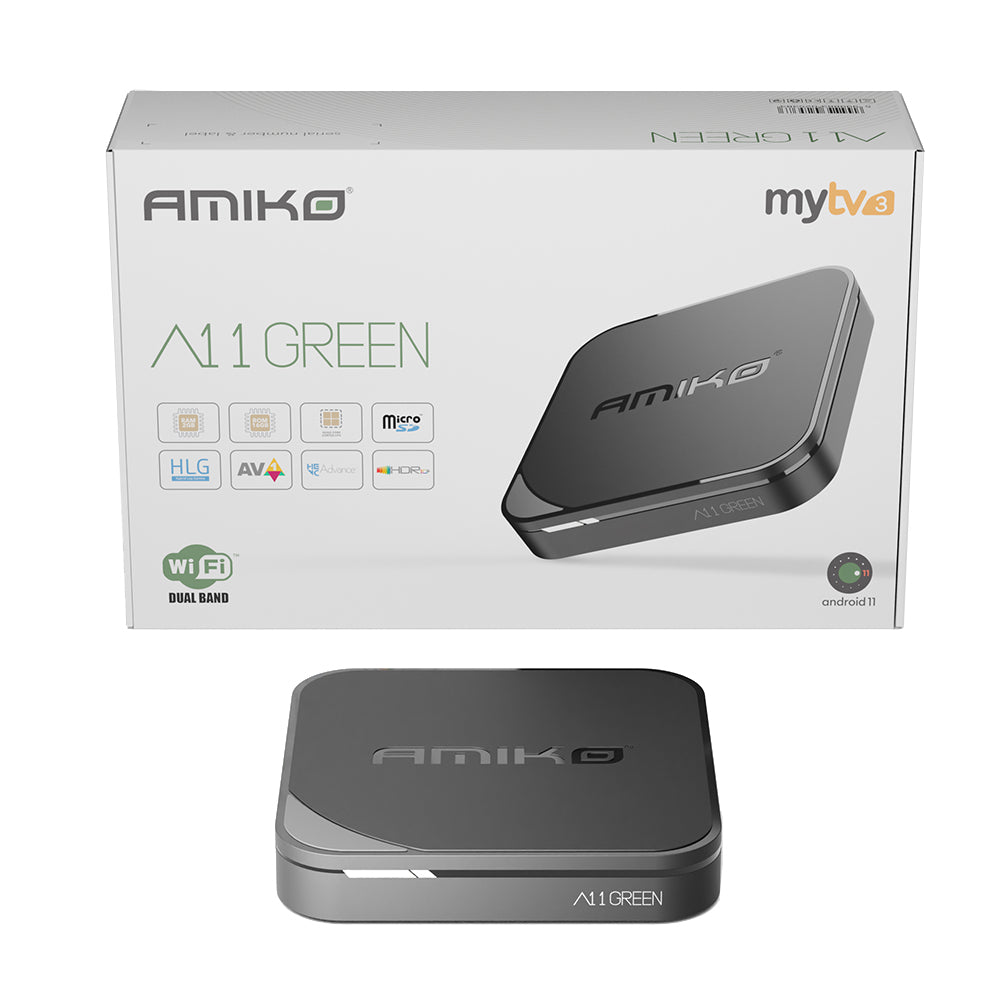 Amiko A11 Green 4K UHD Streaming Box