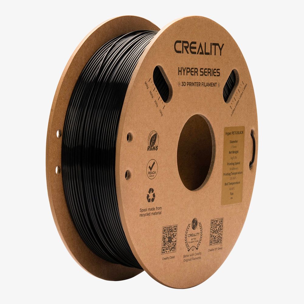 Creality Hyper PETG 3D-Printer Filament 1,75mm 1kg - Zwart Creality Hyper PETG 3D-Printer Filament 1,75mm 1kg - Zwart