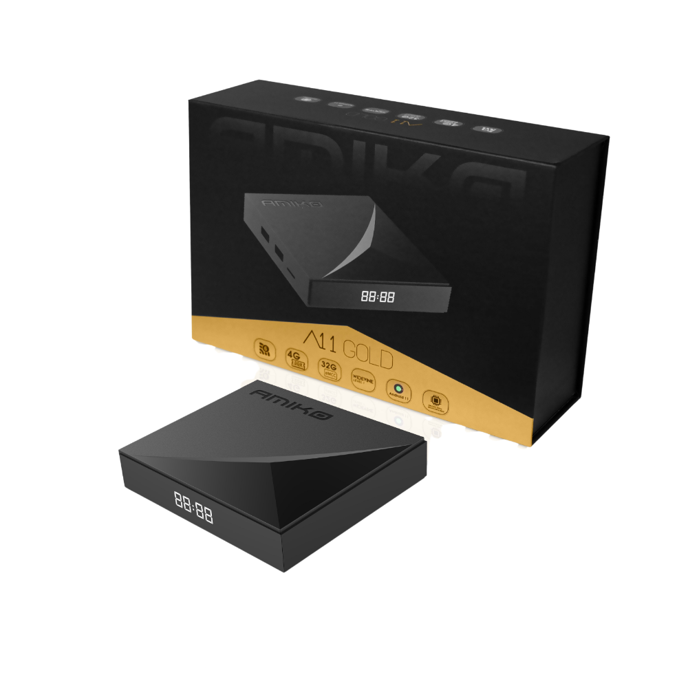 jepesat-amiko-gold-1.png Amiko A11 Gold Android TV Mediaspeler 4K - Afbeelding 1