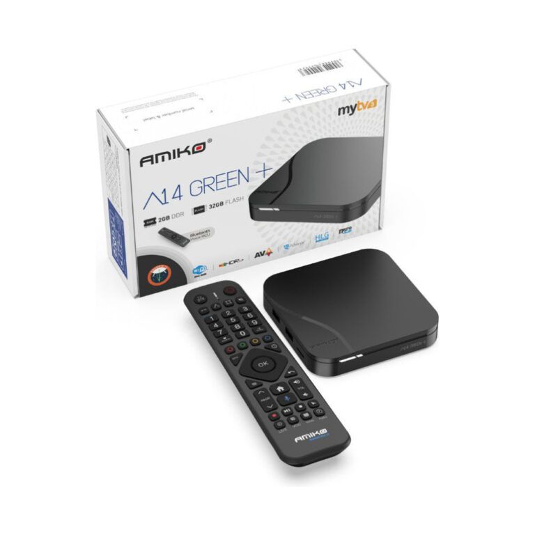 Amiko A14 Green+ Plus 4K Android IPTV Box