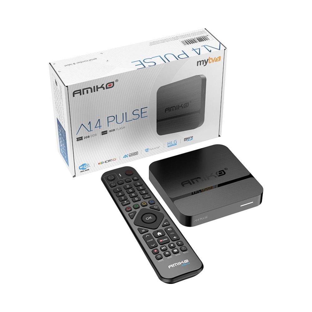 Amiko A14 PULSE 4K UHD Mediaspeler Amiko A14 PULSE 4K UHD Mediaspeler
