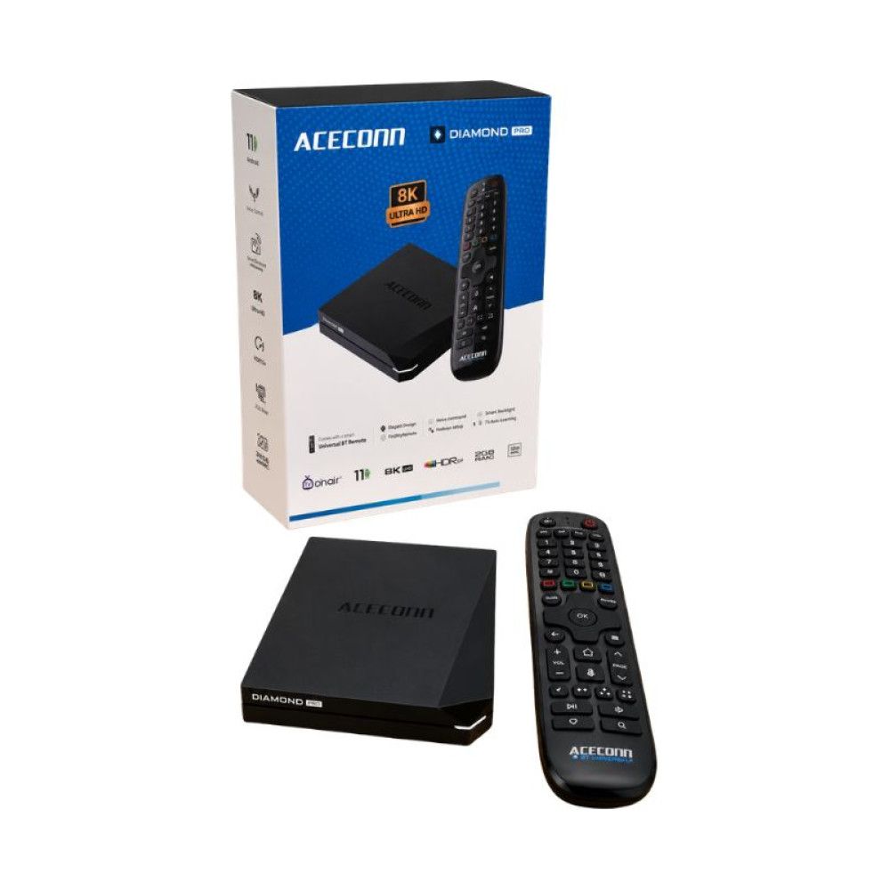 Aceconn Diamond Pro – Krachtige 8K Android TV Box met Voice Control Aceconn Diamond Pro – Krachtige 8K Android TV Box met Voice Control